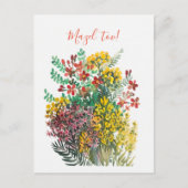 Wilde bloemen ansichtkaart briefkaart (Voorkant)