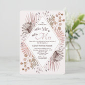 Wilde Bloemen Aquarel Uitnodiging (Staand voorkant)