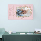 Wilde bloemen Arch Blush Photo Graduparty Spandoek (Beurs)