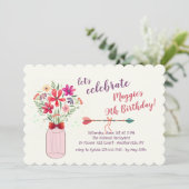 Wilde bloemen arrangement kaart (Staand voorkant)