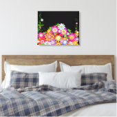 Wilde bloemen Art Deco Canvas Afdruk (Insitu (Slaapkamer))
