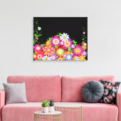 Wilde bloemen Art Deco Canvas Afdruk (Insitu (Woonkamer))