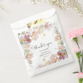 Wilde bloemen baby in baby showers luiers bedankzakje (Gezegeld)