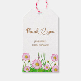 Wilde bloemen baby in bloei baby shower cadeau lab cadeaulabel