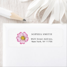 Wilde bloemen baby in bloei-baby shower etiket