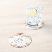 Wilde bloemen baby in bloei-baby shower kartonnen onderzetters (Insitu)