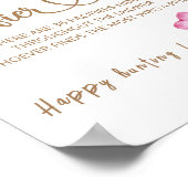 Wilde bloemen baby in bloei-baby shower poster (Hoek)