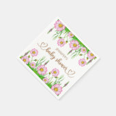 Wilde bloemen baby in bloei-baby shower servet (Hoek)