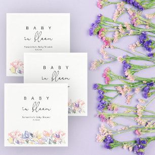 Wilde bloemen - Baby in bloei baby shower Servet