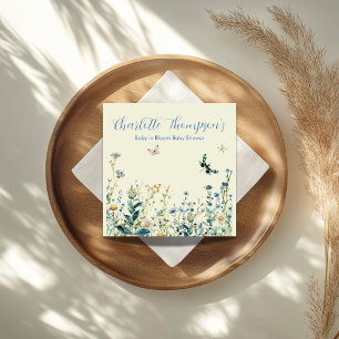 Wilde bloemen baby in bloei-baby shower servet