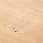 Wilde bloemen Baby in bloei baby Shower Uitnodigin Acryl Uitnodigingen (Laagn)