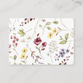 Wilde bloemen Baby in bloembolken voor Baby Informatiekaartje (Achterkant)