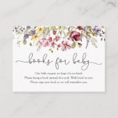 Wilde bloemen Baby in bloembolken voor Baby Informatiekaartje (Voorkant)