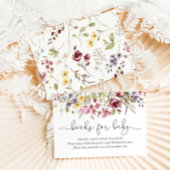 Wilde bloemen Baby in bloembolken voor Baby Informatiekaartje