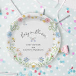Wilde bloemen Baby in Bloom Butterfly Shower Papieren Bordje<br><div class="desc">Voor je moeder, die een "Baby in Bloom" heeft. Zachte pasteltinten, waterverf geschilderd, delicaat licht en luchtvochtige bloemen in een groef omringd door bijen en vlinders en de handschrift van de scripttypografie en de naam van uw moeder-aan-zijn. Kunst gemaakt en grafisch ontworpen door internationaal erkende kunstenaar en ontwerper, Audrey Jeanne...</div>