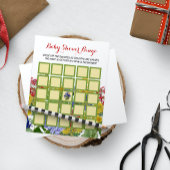 Wilde bloemen Baby in Bloom Shower Bingo Game Flyer