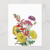 Wilde bloemen Baby in Bloom Shower Bingo Game Flyer (Achterkant)