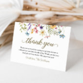 Wilde bloemen Baby in het Baby shower Bloom Bedankkaart