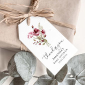 Wilde bloemen Baby in het Baby shower Bloom Dank j Cadeaulabel