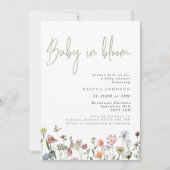 Wilde bloemen Baby in het Baby shower Bloom Kaart (Voorkant)
