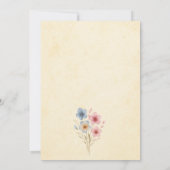 Wilde bloemen Baby in het Baby shower Bloom Kaart (Achterkant)