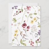 Wilde bloemen Baby in het Baby shower Bloom Kaart (Achterkant)