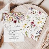 Wilde bloemen Baby in het Baby shower Bloom Kaart