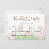 Wilde bloemen Baby in het Baby shower Bloom RSVP Kaartje (Voorkant)