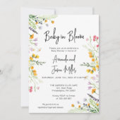 Wilde bloemen Baby in het Baby shower Bloom Save The Date (Voorkant)