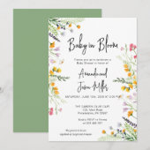 Wilde bloemen Baby in het Baby shower Bloom Save The Date (Voorkant / Achterkant)