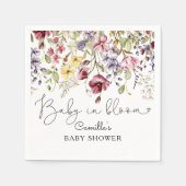 Wilde bloemen Baby in het Baby shower Bloom Servet (Voorkant)