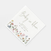 Wilde bloemen Baby in het Baby shower Bloom Servet (Hoek)