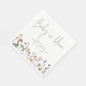 Wilde bloemen Baby in het Baby shower Bloom Servet (Hoek)