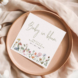 Wilde bloemen Baby in het Baby shower Bloom Servet