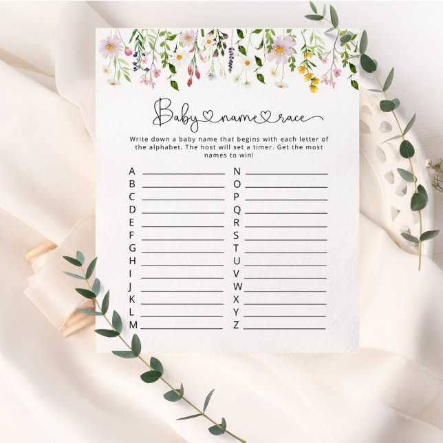 Wilde bloemen Baby naam race game (Creator heeft geüpload)