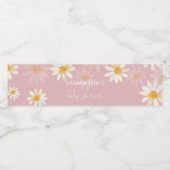 Wilde bloemen Baby shower aangepast Waterflesetike Waterfles Etiket (Enkel label)