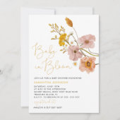 Wilde Bloemen Baby Shower, Baby in Bloei  Kaart (Voorkant)