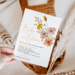 Wilde Bloemen Baby Shower, Baby in Bloei  Kaart