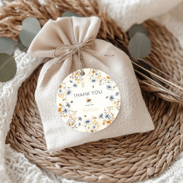 Wilde Bloemen Baby Shower Bedankt Bedankjes Labels