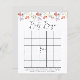 Wilde bloemen Baby shower bingo