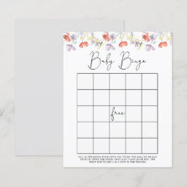 Wilde bloemen Baby shower bingospel