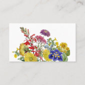 Wilde bloemen Baby shower Diaper Raffle Game Visitekaartje (Achterkant)