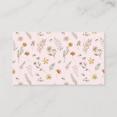 Wilde bloemen Baby shower Diaper Raffle Informatiekaartje (Achterkant)