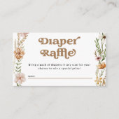 Wilde bloemen Baby shower Diaper Raffle Informatiekaartje (Voorkant)