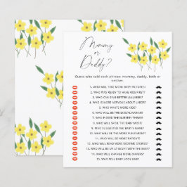 Wilde bloemen baby shower- en mammie- of pappenspe