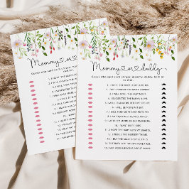 Wilde bloemen baby shower- en mammie- of pappenspe