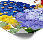 Wilde bloemen Baby shower Familie traditie Poster (Hoek)