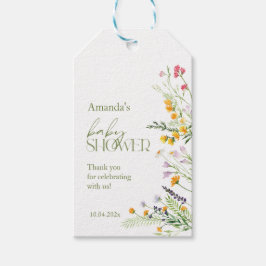 Wilde bloemen Baby shower Favor Gift Label Cadeaulabel