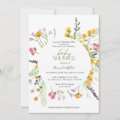 Wilde bloemen Baby shower florale elegant-uitnodig Save The Date (Voorkant)