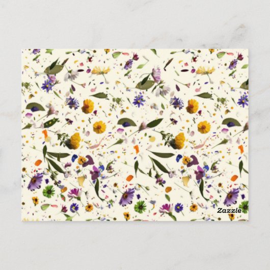 Wilde bloemen Baby shower Game Briefkaart (Achterkant)